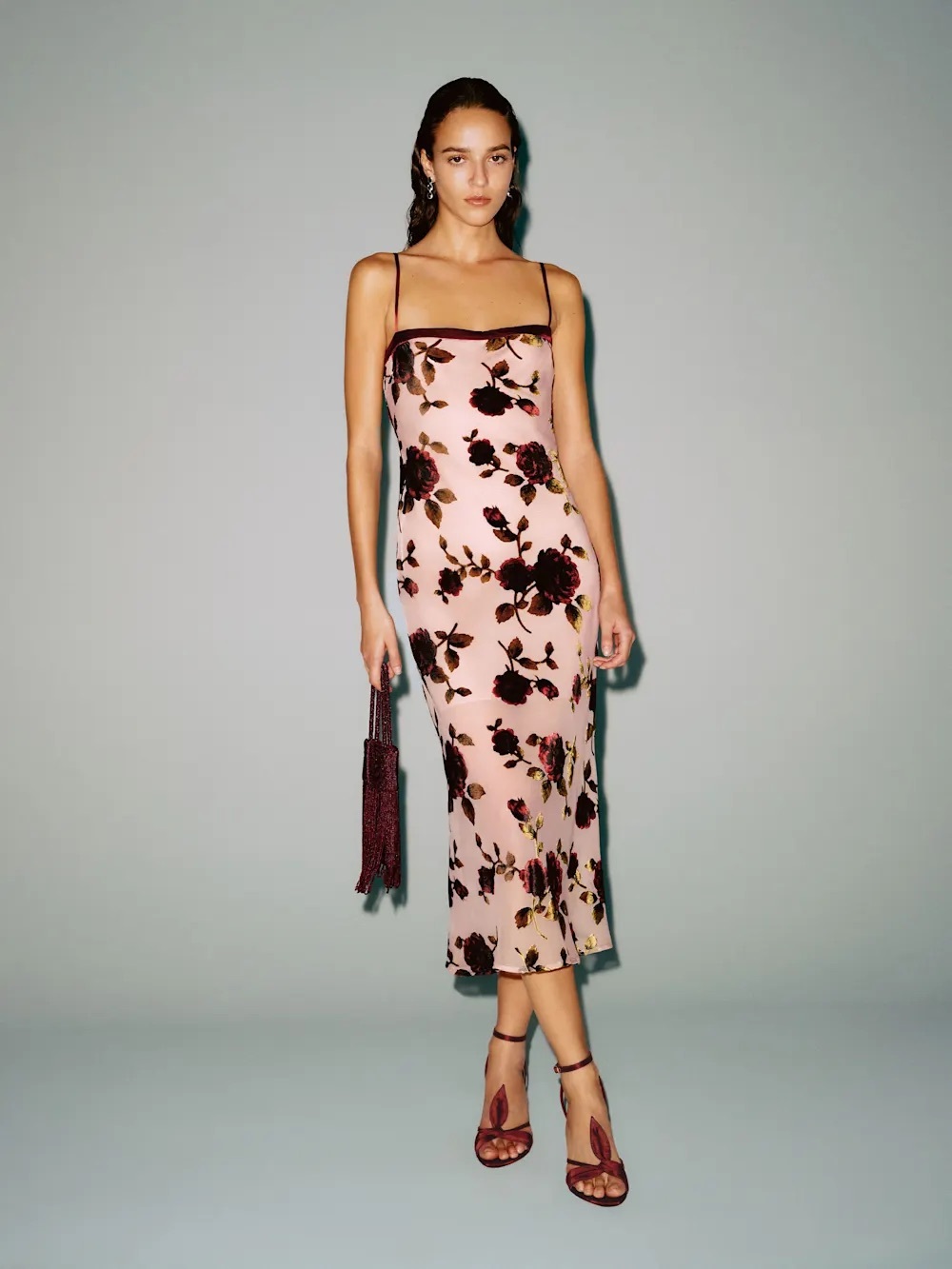Reformation - Zahara pink rose dress